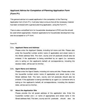 Planning Application Form P1