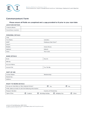Commencement Form