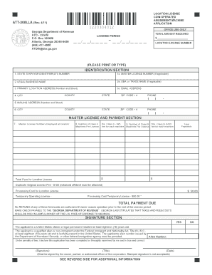 Georgia Coin Operated Amusement Machine License Application