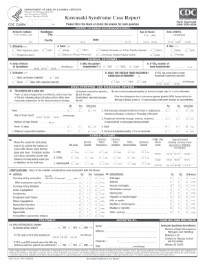 Kawasaki Syndrome Case Report Form