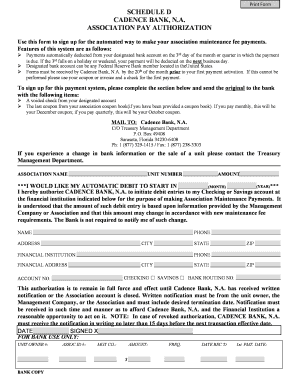 Association Payment Authorization Form