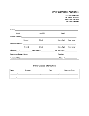 Driver Qualification Application