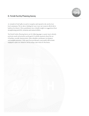 Parish Facility Planning Survey