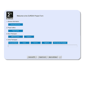 EUREKA Project Form