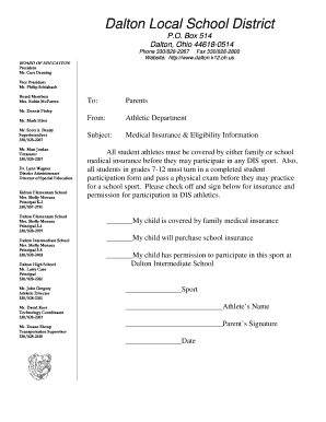 Fillable Online 2013-14 Insurance form for sportsdoc Fax Email Print ...