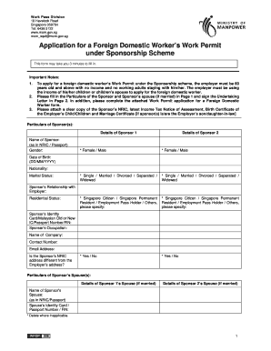 Foreign Domestic Worker Work Permit Application