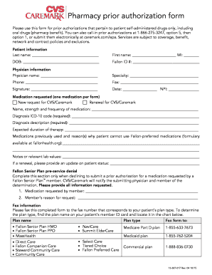 Fillable Online Pharmacy prior authorization form - FCHP Fax Email ...