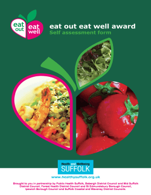 Eat Out Eat Well Self Assessment Form