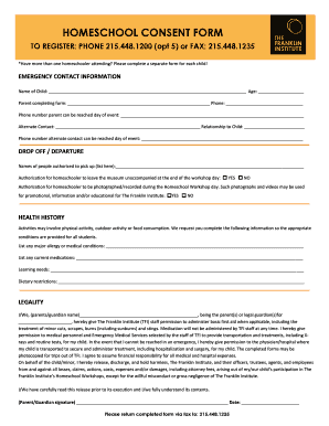 Homeschool Consent Form