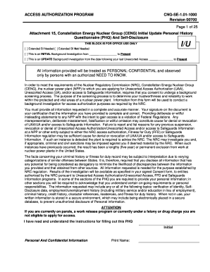 Constellation Energy Nuclear Group Background Investigation Consent Form