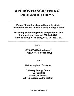 Callaway Energy Center Consent Form