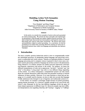 Modeling Action Verb Semantics Using Motion Tracking