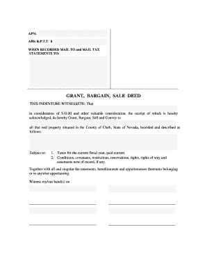 Nevada Real Property Deed