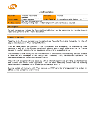 Direct Reports Accounts Receivable Assistant x 3