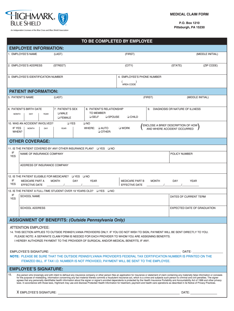 highmark bcbs pa appeal form