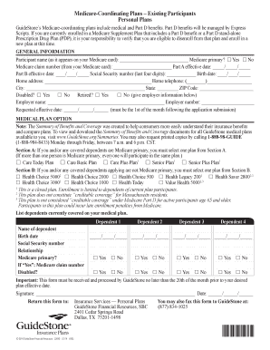 GuideStone Medicare-Coordinating Plan Enrollment Form