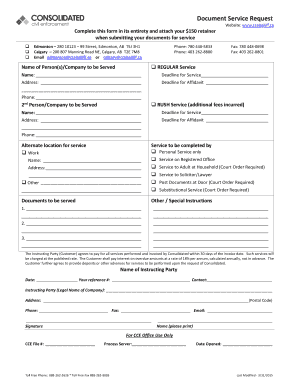 Document Service Request Form