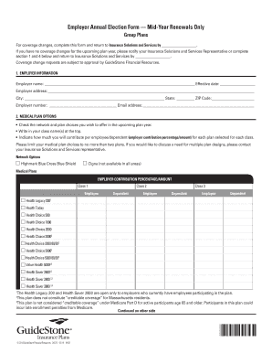 Employer Annual Election Form