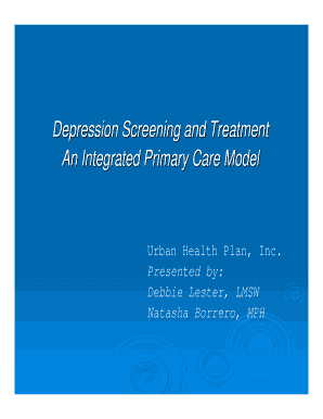 Depression Screening and Treatment - urbanhealthplan