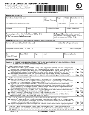 Connecticut Individual Disability Income Application