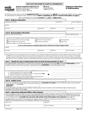 Employer's Direction of Authorization