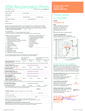 LOexpo Registration Form 2014