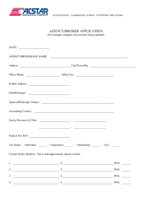 Agency Broker Application Form