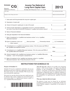 Wisconsin Long-Term Capital Gain Deferral Form