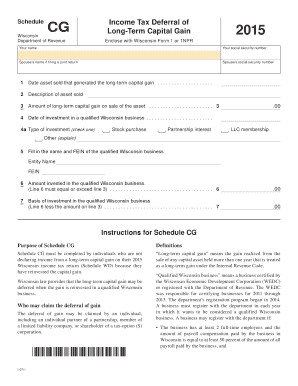Wisconsin Long-Term Capital Gain Deferral Form
