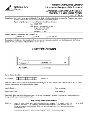 Authorization Agreement for Electronic Funds Transfer