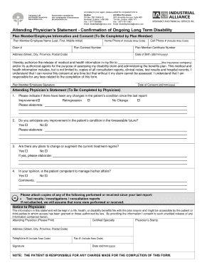 Attending Physician's Statement - Long Term Disability