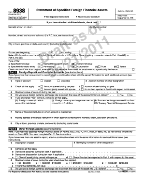 IRS Form 8938 Alert Memo