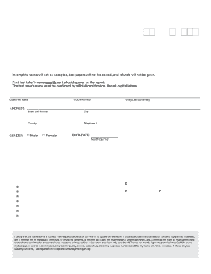 CaMLA Registration Form