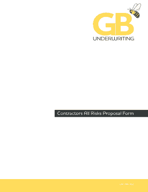 Contractors All Risks Proposal Form