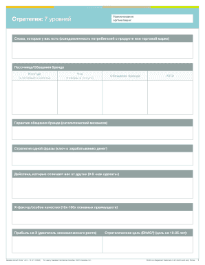 7 Levels Strategy Template