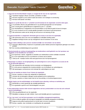Rockefeller Habits ChecklistTM