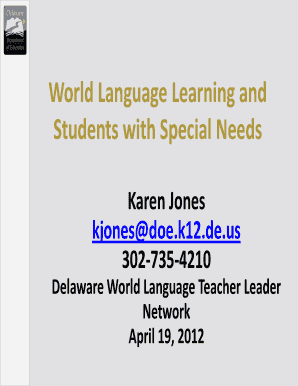 Individualized Education Program Form