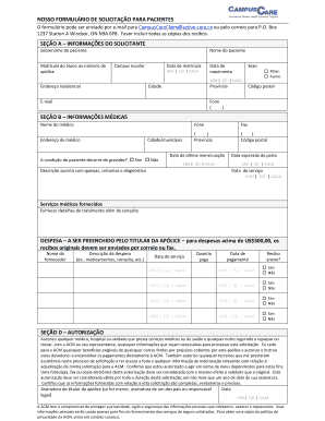 Formulário de Solicitação para Pacientes