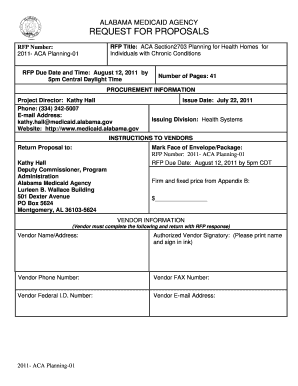 RFP Title ACA Section2703 Planning for Health Homes for - smartbudgeting alabama