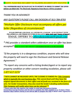 Florida Real Estate Purchase Offer Form