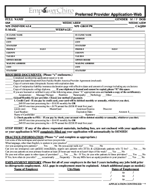 EmpowerChiro Provider Application