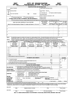 Grand Rapids Partnership Income Tax Return