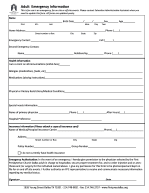 editable emergency medical information form template fill out best emergency information template
