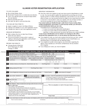 Illinois Voter Registration Application