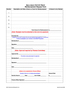 Interoffice memo - Civil Air Patrol Reimbursement Request Form - unitsflwgus - units flwg