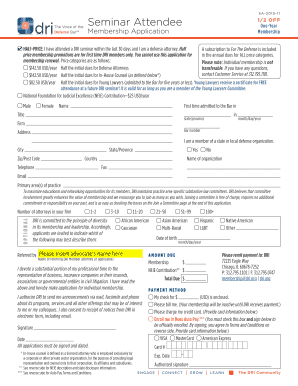 DRI Membership Application