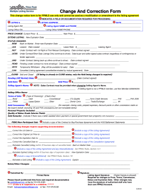 PPMLS Change Notice Form