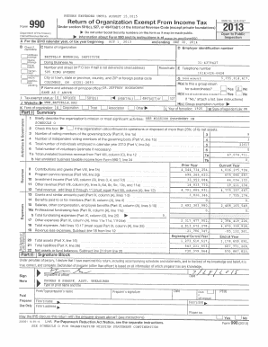 Form 990 Return of Organization Exempt From Income Tax
