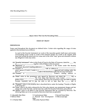 Tennessee Deed of Trust