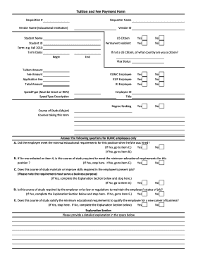 Tuition and Fee Payment Form